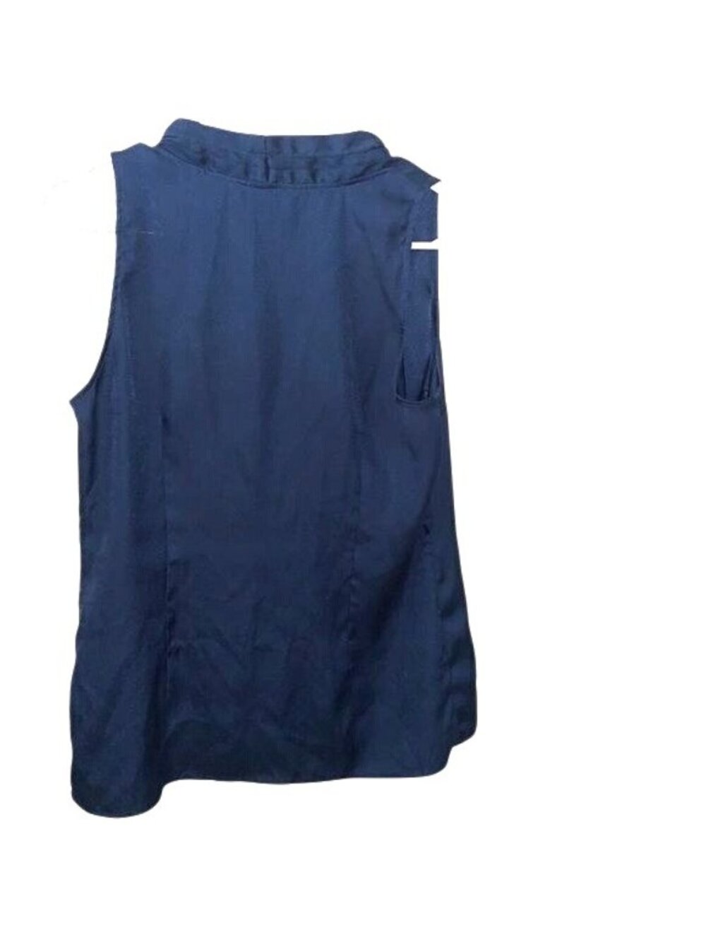 Banana Republic Womens Navy Sleeveless V-Neck Blouse S 100% Polyester - Picture 6 of 8